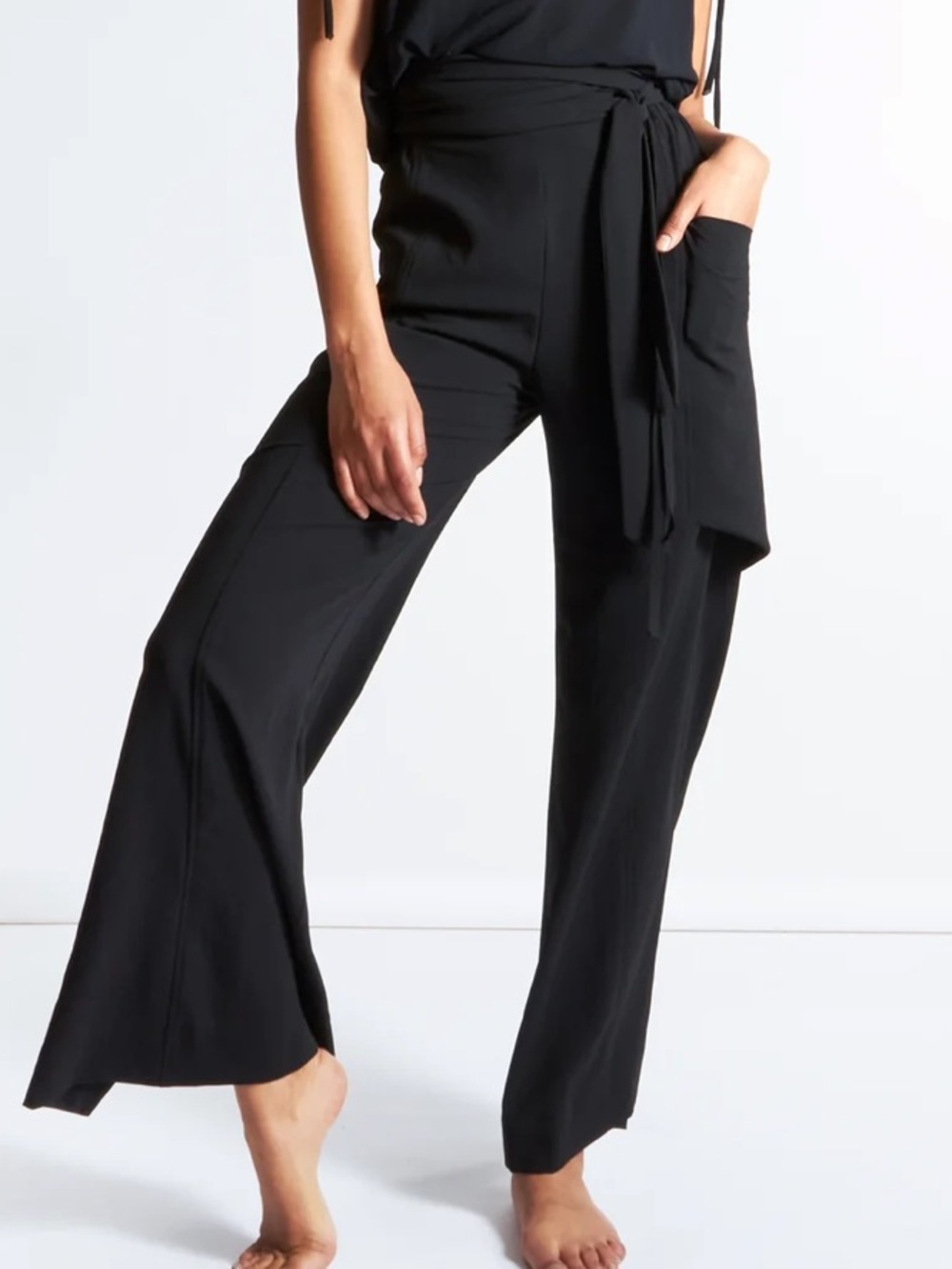 Malia Mills Montecito Black Crepe Sonja Pant NWT Size 6